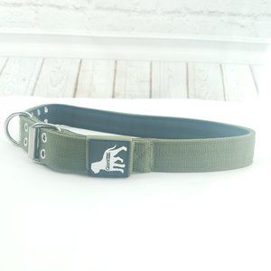 Giant Breed Nation Khaki Green Heavy Duty Nylon Breed Dogs Tactical Collar Sz XL